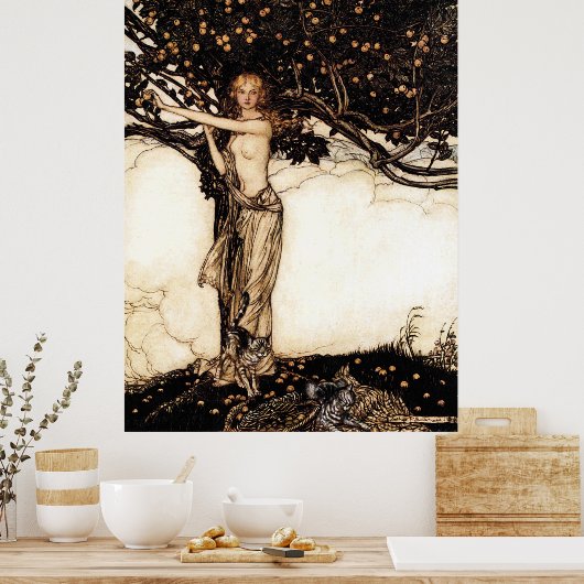 Die Göttin Freyja Poster (Küche)