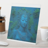 Die Göttin Ishtar im See des ewigen Lebens Sockelschild (In Situ)