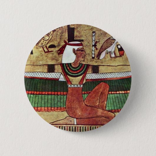 Die Göttin Isis, Von Ägyptischer Maler Um 1360 Button (Vorderseite)