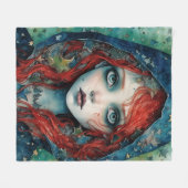 Die Göttin mit rotem Haar Fleecedecke (Vorderseite (Horizontal))