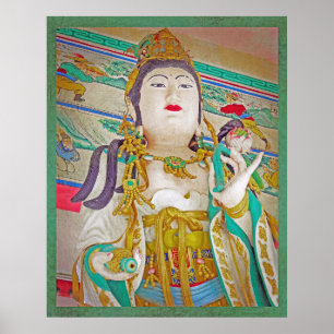 Die Göttin Quan Yin in ihrem Tempel Poster