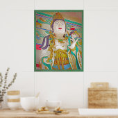 Die Göttin Quan Yin in ihrem Tempel Poster (Küche)