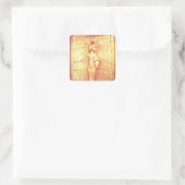 Die Göttin Selket auf dem Himmelsschrein Quadratischer Aufkleber (Tasche)