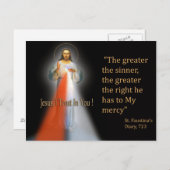 Die göttliche Barmherzigkeit Postkarte (Vorne/Hinten)