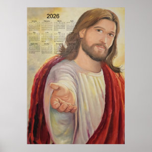 Die göttliche Einladung: Jesus 2026 Kalender Poster