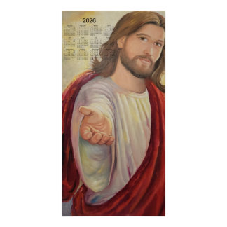 Die göttliche Einladung: Jesus 2026 Kalender Poster
