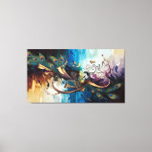 "Die Göttliche Symphonie: Krishnas Melodie der Far Leinwanddruck (Vorderseite)