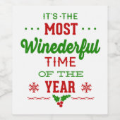 Die göttlichste Zeit des Jahres Weihnachten Weinetikett (Einzelnes Label)