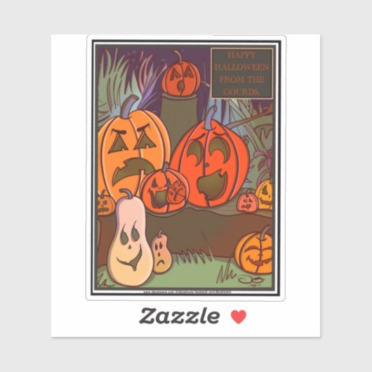 Die Gourds Halloween Custom Cut Aufkleber (Blatt)