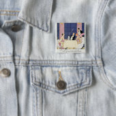 Die Gourmands, 1920-30 (pochoir Druck) Button (Beispiel)