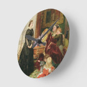 Die Gouvernante, 1860 (Öl auf Leinwand) Runde Wanduhr (Winkel)