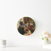 Die Gouvernante, 1860 (Öl auf Leinwand) Runde Wanduhr (Zuhause)