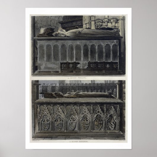 Die Gräber der Königin Philippa und Königin Eleano Poster (Vorne)