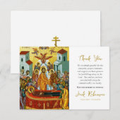 Die Grablegung Christi Ikone Orthodoxe Beerdigung Dankeskarte (Vorne/Hinten)
