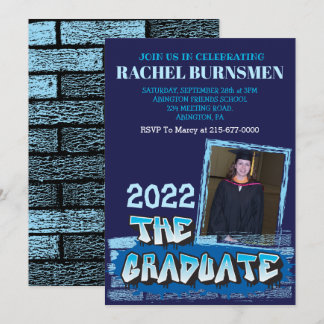 DIE GRADUATE Graduate PARTY INVITE Graffiti Einladung