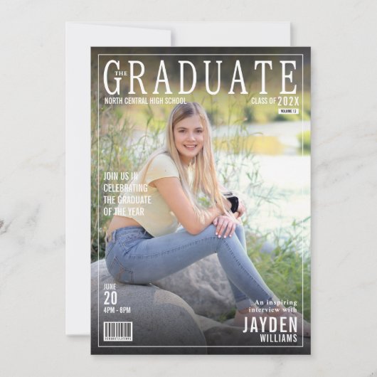 Die Graduate Magazine decken die schicke Einladung (Vorderseite)