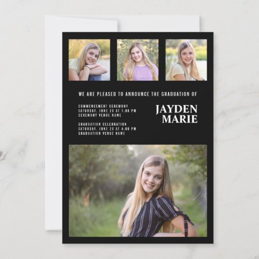 Die Graduate Magazine decken die schicke Einladung (Rückseite)