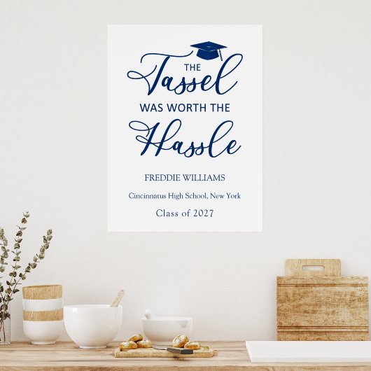 Die Graduiertenpartei Tassel war es wert, die Hass Poster (Küche)