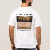 Die Graffiti des Kriegs-Jersey-Sperren-Denkmals T-Shirt (Rückseite)