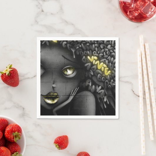 Die Graffiti-Frau Serviette (Beispiel)