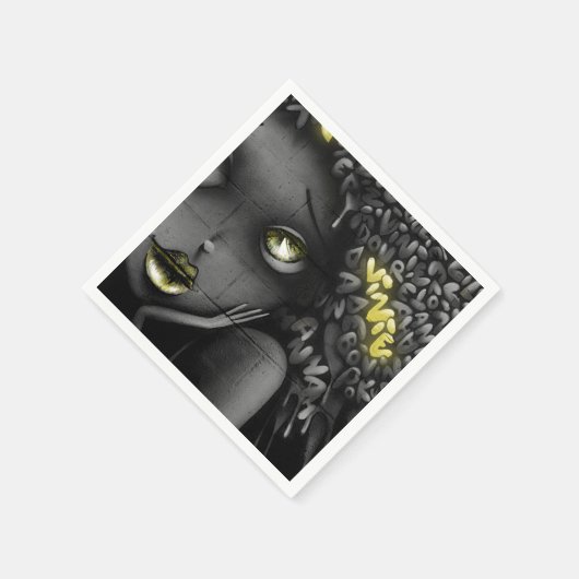 Die Graffiti-Frau Serviette (Ecke)