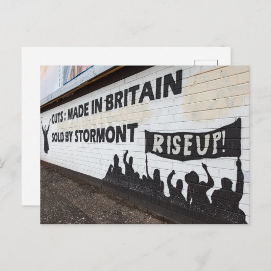 Die Graffiti in Belfast Irland Postkarte (Vorne/Hinten)