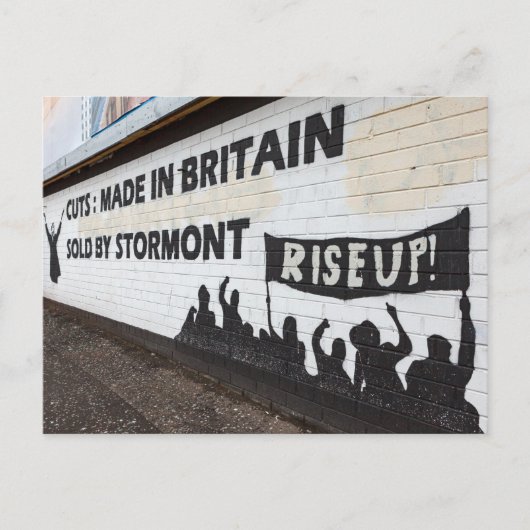 Die Graffiti in Belfast Irland Postkarte (Vorderseite)