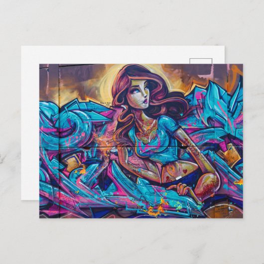 Die Graffiti in Belfast Irland Postkarte (Vorne/Hinten)