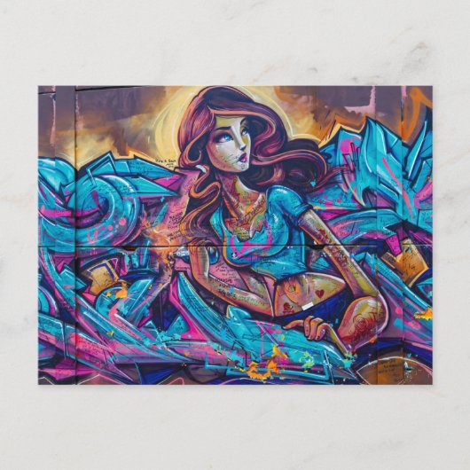 Die Graffiti in Belfast Irland Postkarte (Vorderseite)