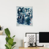 Die Grafik der fünf Armeezeichen Poster (Heimbüro)