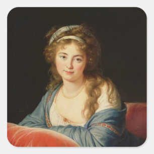 Die Gräfin Catherine Vassilievna Skavronskaia Quadratischer Aufkleber