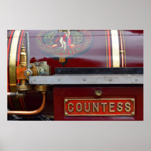 Die Gräfin, Vintager britischer Motor Poster