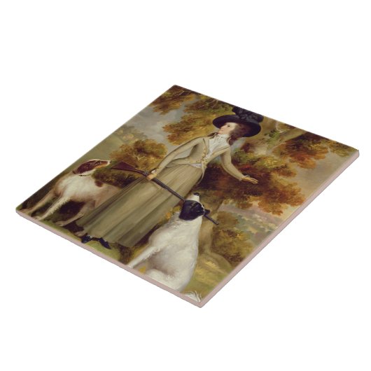 Die Gräfin von Effingham mit Gewehr und das Fliese (Seite)