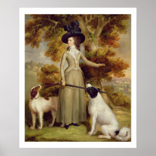 Die Gräfin von Effingham mit Gewehr und das Poster