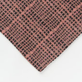 Die grafische gesponnene Leinwand reiht Pfirsich Fleecedecke (Ecke)