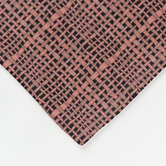 Die grafische gesponnene Leinwand reiht Pfirsich Fleecedecke (Ecke)