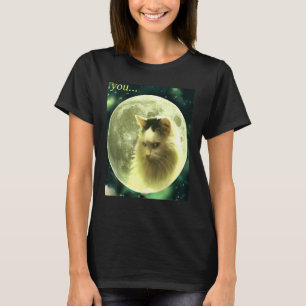 Die grafische Katze Mond Katze für Frauen Mutter T-Shirt