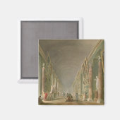Die Grand Gallery des Louvre Magnet (Vorderseite/Rückseite)