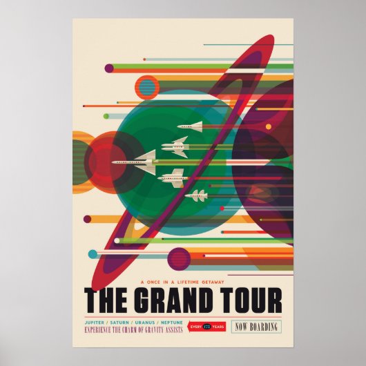 DIE GRAND TOUR Einmal im Leben NASA Weltraumreise Poster (Vorne)