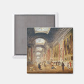 Die Grande Galerie des Louvre Magnet (Vorderseite/Rückseite)