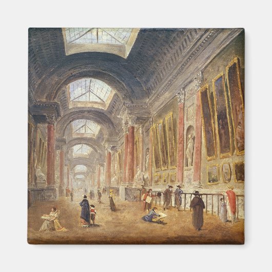Die Grande Galerie des Louvre Magnet (Vorne)
