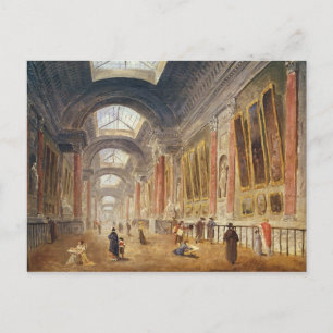 Die Grande Galerie des Louvre Postkarte