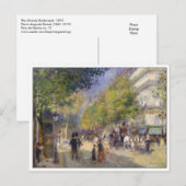 Die Grands Boulevards von Renoir Postkarte (Vorne/Hinten)
