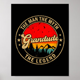 Die Grandude-Mythos-Legende Vintage Retro Poster