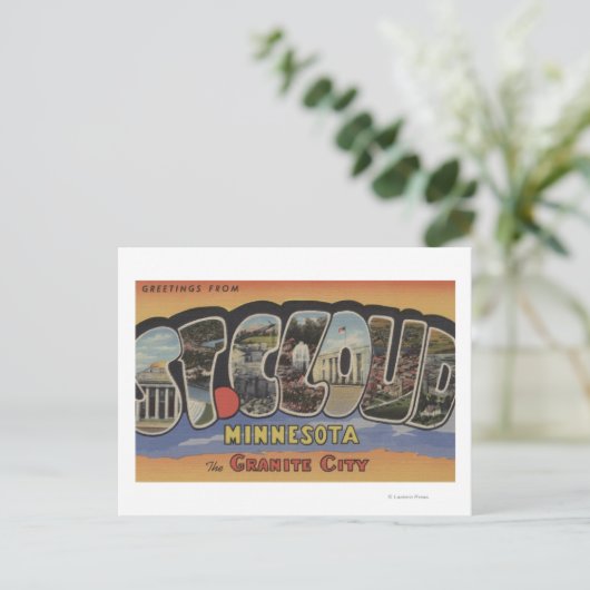 Die Granitstadt - Große Briefmarkenszenen Postkarte (Stehend Vorderseite)