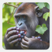 Die "GrAPE" Quadratischer Aufkleber (Vorderseite)