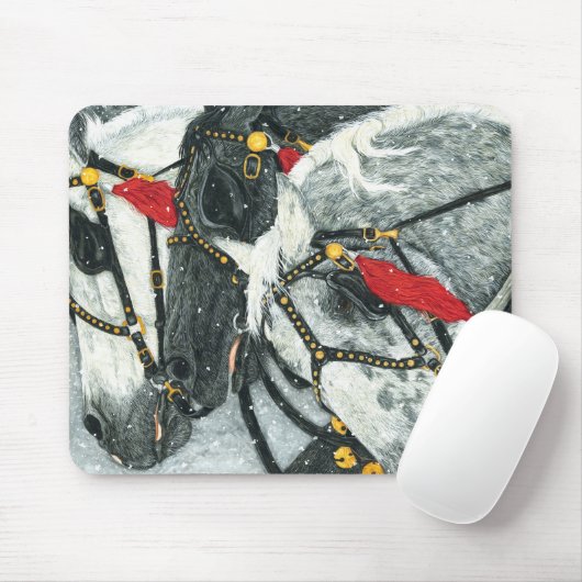 Die Grau - Percheron Team-Mausunterlage Mousepad (Mit Mouse)