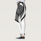 Die graue, schwarze Herzkunst Leggings (Links)
