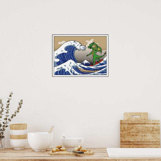 Die graue Welle vor Kakogawa Poster (Küche)