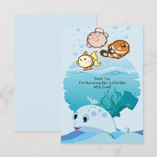 Die grausamste Untersee-Welt Dankeskarte (Vorne/Hinten)